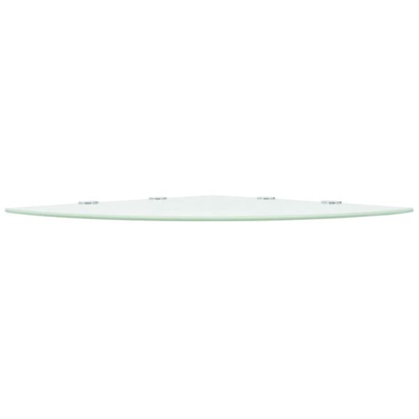 vidaXL Corner Shelf with Chrome Supports Glass White 45x45 cm