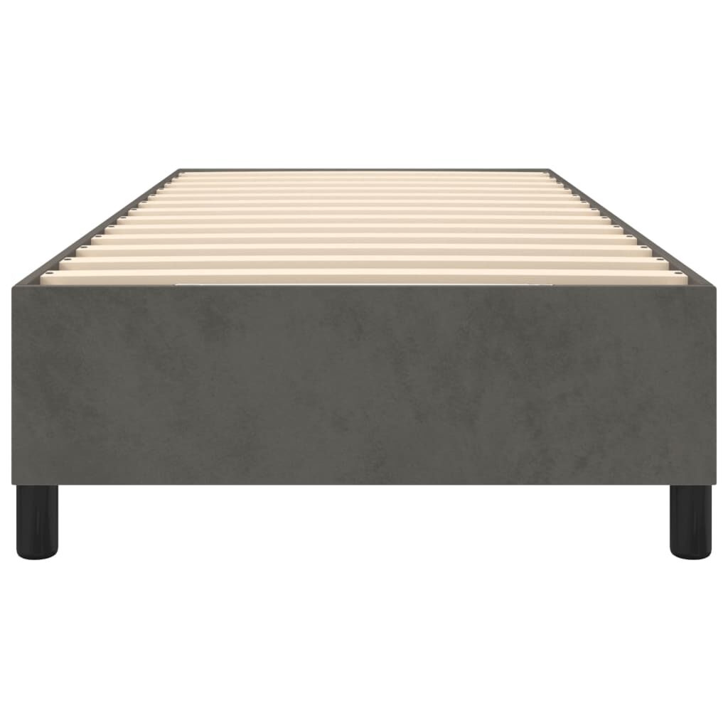 vidaXL Bed Frame without Mattress Dark Grey Twin Velvet (US Only)