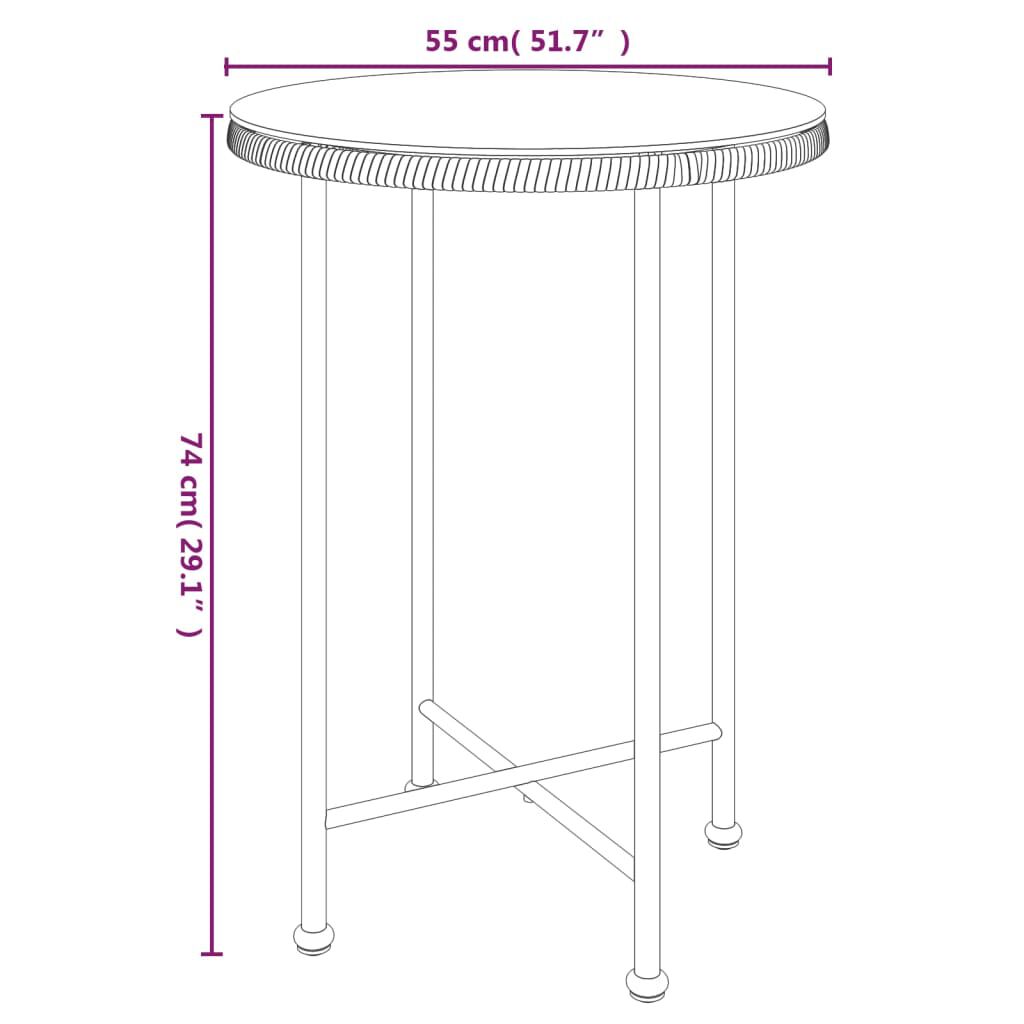 vidaXL 5 Piece Garden Dining Set Poly Rattan