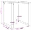 vidaXL Dining Table Legs O-Frame 60x60x73 cm Steel