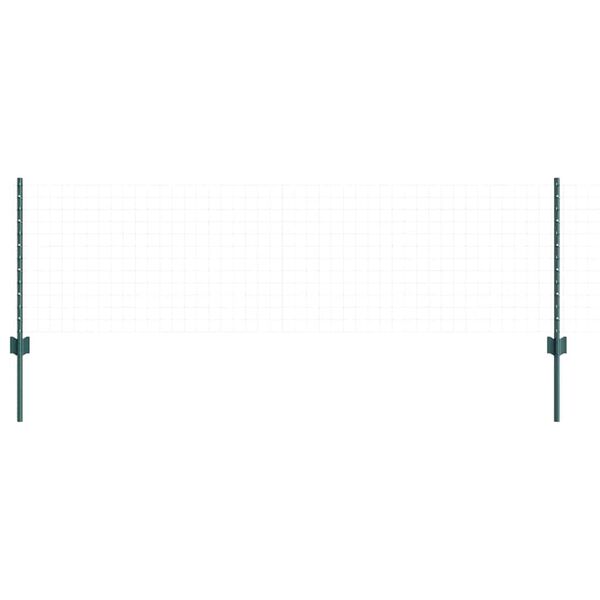 vidaXL Fence Post 11 pcs Green 100 cm Steel