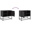 vidaXL TV Cabinet Black 68x39x60.5 cm Steel