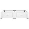 vidaXL Double Washing and Drying Machine Pedestal with Drawers White