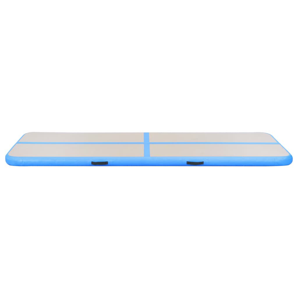 vidaXL Inflatable Gymnastics Mat with Pump 400x100x10 cm PVC Blue