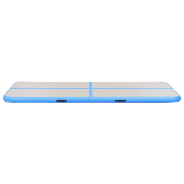 vidaXL Inflatable Gymnastics Mat with Pump 400x100x10 cm PVC Blue