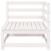 vidaXL 2 Piece Garden Lounge Set with Cushions White Solid Pinewood