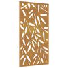 vidaXL Garden Wall Decoration 105x55 cm Corten Steel Bamboo Leaf Design