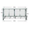 vidaXL Fence Gate Steel 306x100 cm Green