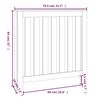 vidaXL Radiator Cover 79.5x19x84 cm Solid Wood Pine