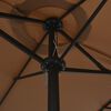 vidaXL Garden Parasol with Aluminium Pole 460x270 cm Taupe