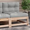 vidaXL Garden Sofa Armless with Cushions Solid Wood Pine