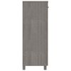 vidaXL Shoe Cabinet HAMAR Light Grey 85x40x108 cm Solid Wood Pine