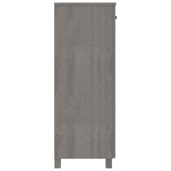 vidaXL Shoe Cabinet HAMAR Light Grey 85x40x108 cm Solid Wood Pine