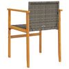 vidaXL Garden Chairs 2 pcs Grey Poly Rattan&Solid Wood