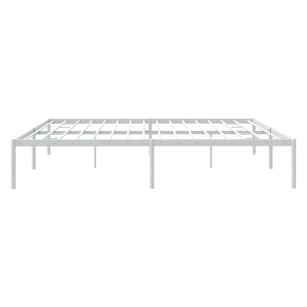 vidaXL Metal Bed Frame without Mattress White 183x213cm