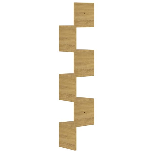 vidaXL Wall Corner Shelf Sonoma Oak 19x19x123 cm Engineered Wood