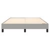vidaXL Box Spring Bed Frame Light Grey Queen Fabric (US Only)