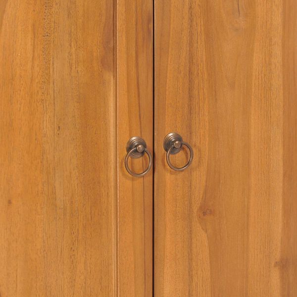 vidaXL Cabinet with Yin Yang Shelf 70x30x130 cm Solid Teak Wood