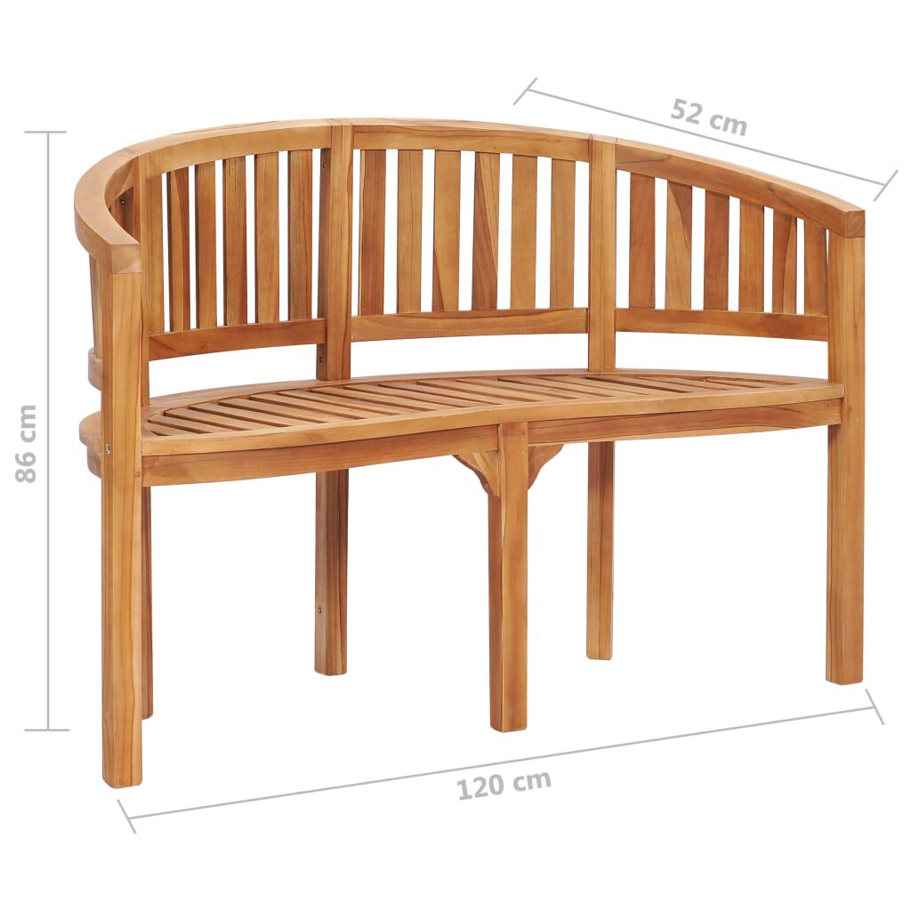 vidaXL 5 Piece Banana Garden Lounge Set Solid Teak Wood