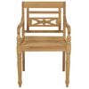vidaXL Batavia Chairs 2 pcs with Cream Cushions Solid Teak Wood