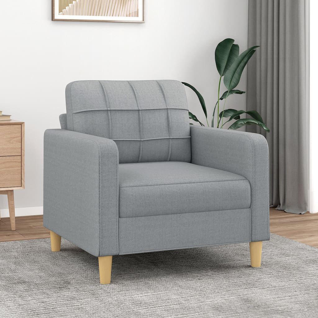 vidaXL 2-Seater Sofa Light Grey 140 cm Fabric