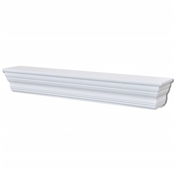 vidaXL Wall Shelves Aaliyah 2 pcs White