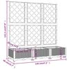 vidaXL Garden Planter with Trellis White 120x40x121.5 cm PP