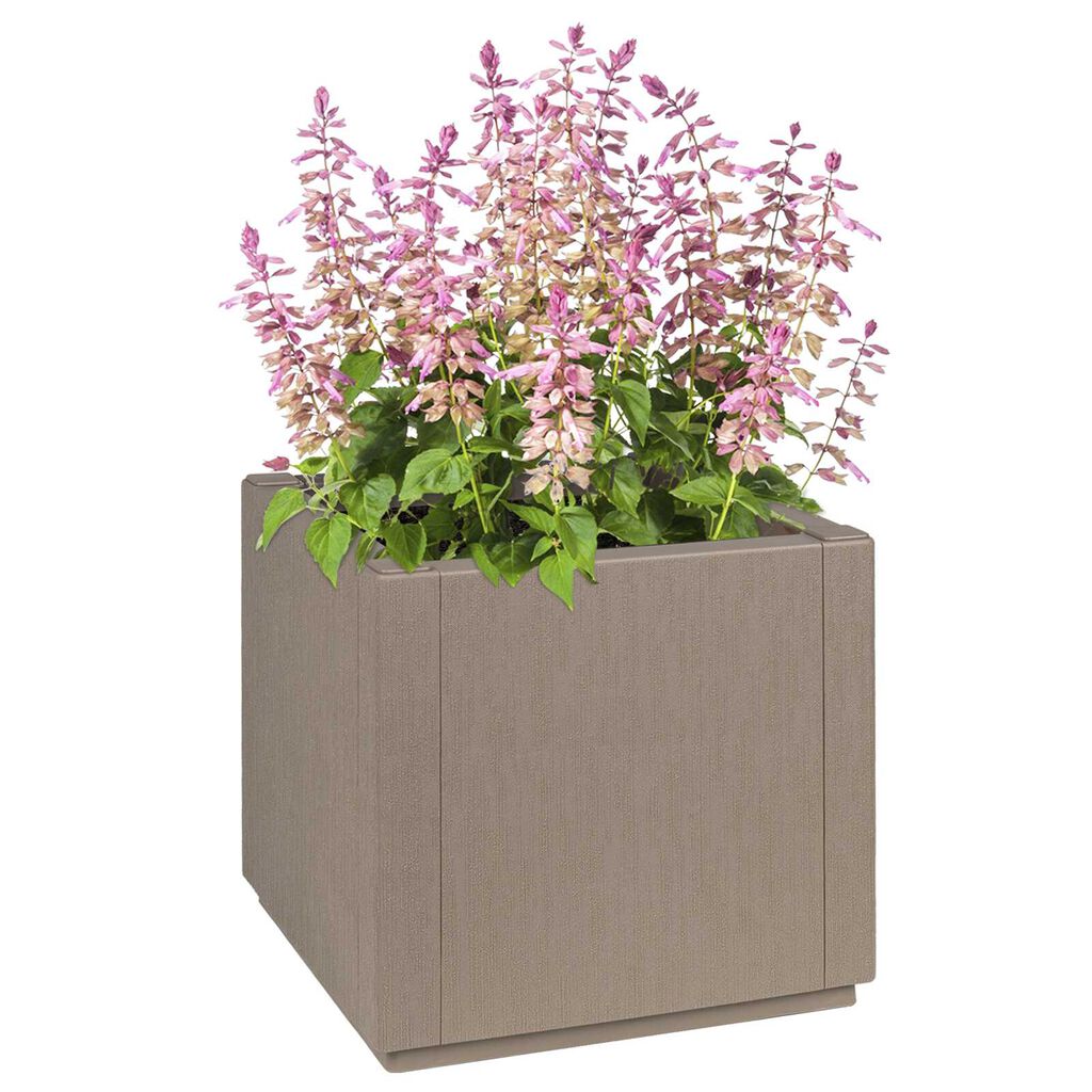 vidaXL Garden Planter Dove grey PP (polypropylene) 36 x 36 x 35 cm