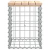 vidaXL Garden Bench Gabion Design 33x31x42 cm Solid Wood Pine
