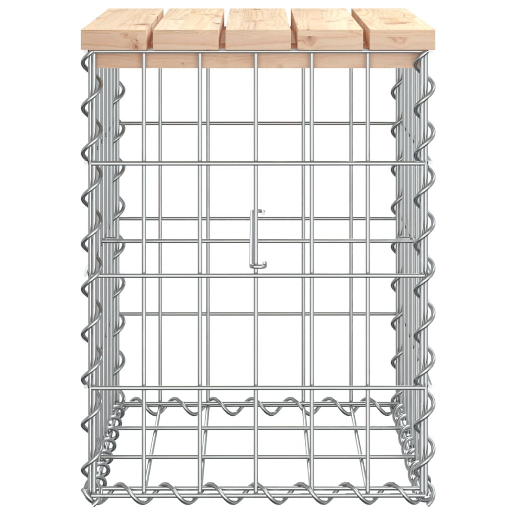 vidaXL Garden Bench Gabion Design 33x31x42 cm Solid Wood Pine
