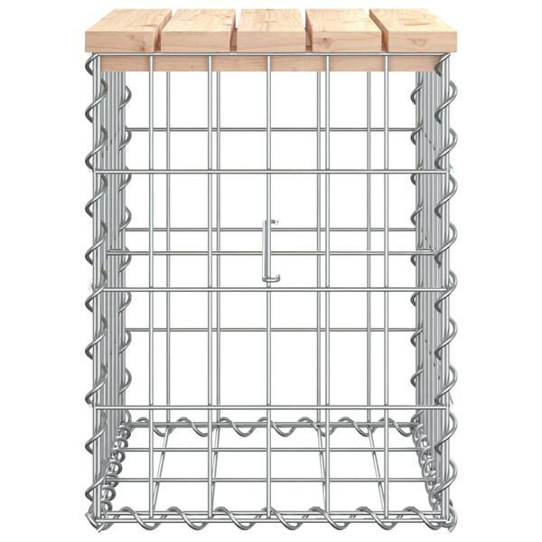 vidaXL Garden Bench Gabion Design 33x31x42 cm Solid Wood Pine