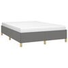 vidaXL Bed Frame without Mattress Dark Grey 152x203 cm Queen Fabric