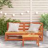 vidaXL Garden Sofa 2-Seater Wax Brown Solid Wood Pine