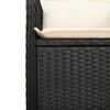 vidaXL 5 Piece Garden Bistro Set with Cushions Black Poly Rattan