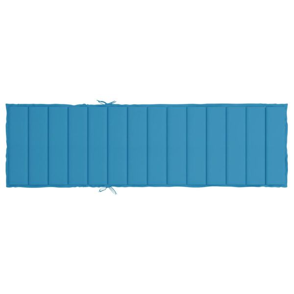 vidaXL Sun Lounger Cushion Blue 200x60x3cm Oxford Fabric