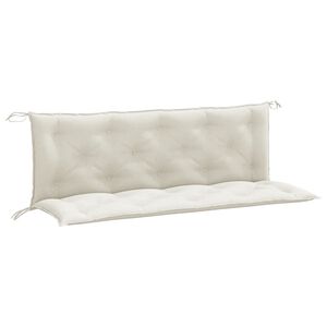 vidaXL Garden Bench Cushions 2 pcs Melange Cream 150x50x7 cm Fabric