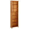 vidaXL Bookcase | Natural Oak | Solid oak wood with oak veneered MDF | Tall