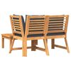 vidaXL 3 Piece Garden Lounge Set with Dark Grey Cushion Solid Acacia Wood