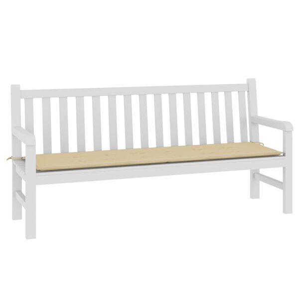 vidaXL Garden Bench Cushion Beige 180x50x3 cm Oxford Fabric