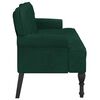 vidaXL Bench with Backrest Dark Green 119.5x64.5x75 cm Velvet