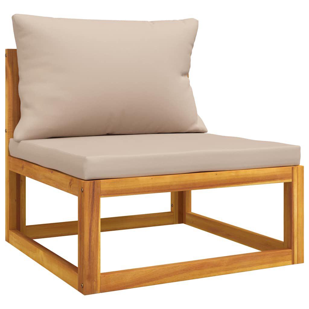 vidaXL 2 Piece Garden Sofa Set with Cushions Solid Wood Acacia