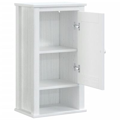 vidaXL Bathroom Wall Cabinet BERG White 40x27x71.5 cm Solid Wood Pine