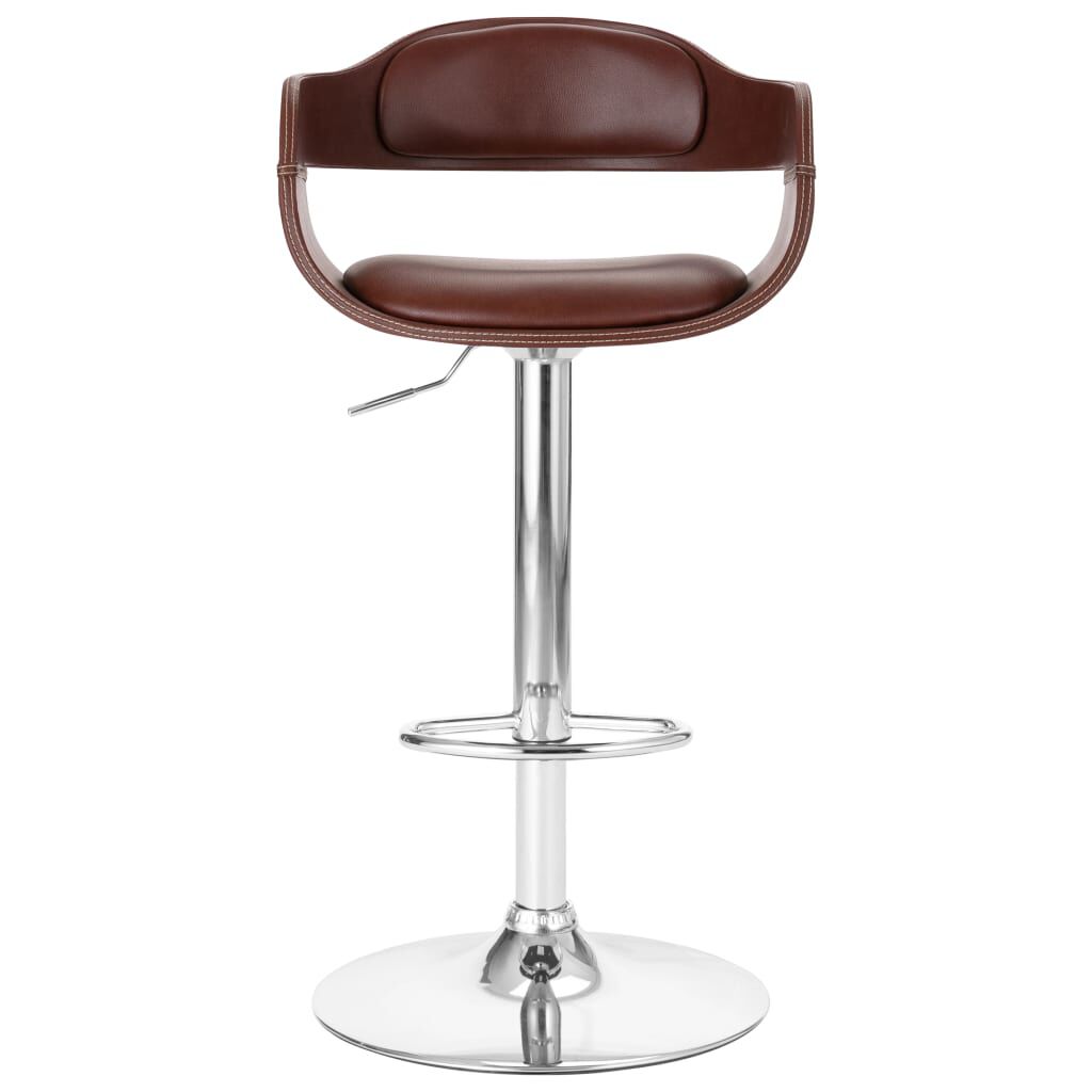 vidaXL Bar Stool Brown Faux Leather