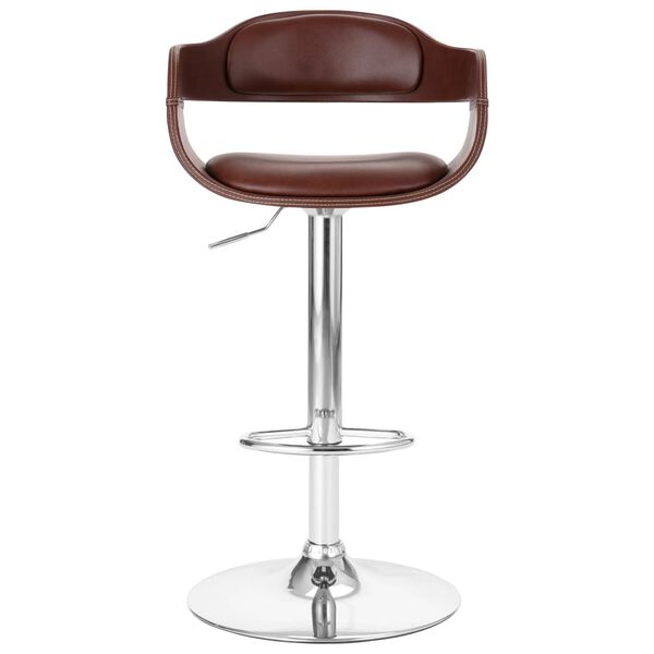 vidaXL Bar Stool Brown Faux Leather