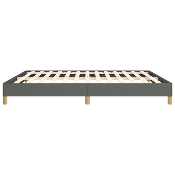 vidaXL Bed Frame without Mattress Dark Grey California King Fabric