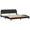 vidaXL Bed Frame without Mattress "Hvar" Black and White 183x213 cm Faux Leather