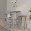 vidaXL Bar Table with Storage Rack Concrete Grey 100x50x101.5cm Engineered Wood