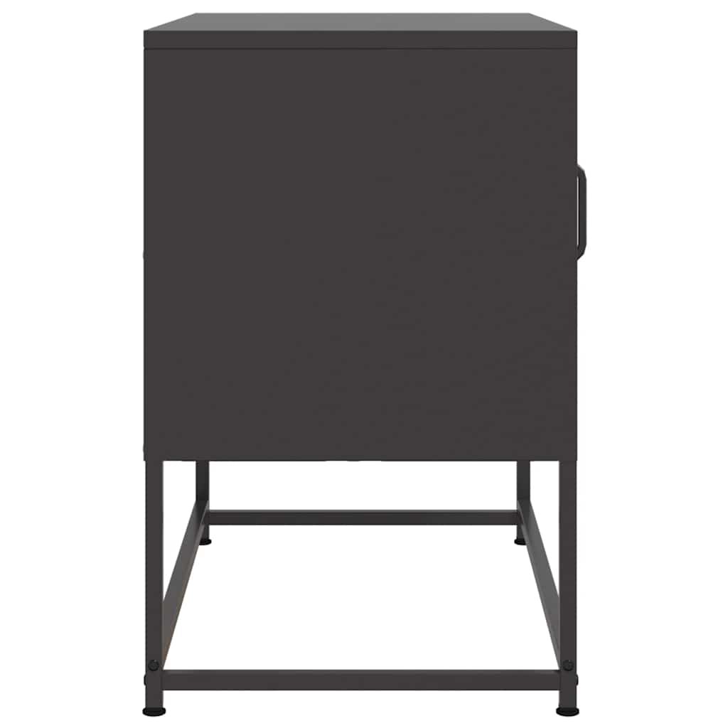 vidaXL TV Cabinet Black 68x39x60.5 cm Steel