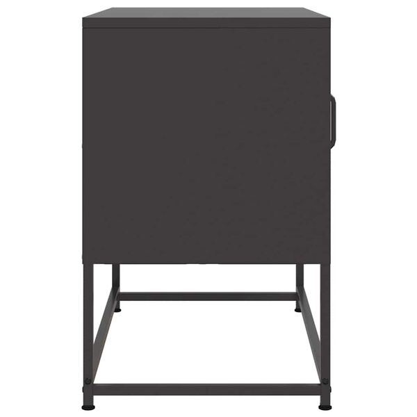 vidaXL TV Cabinet Black 68x39x60.5 cm Steel