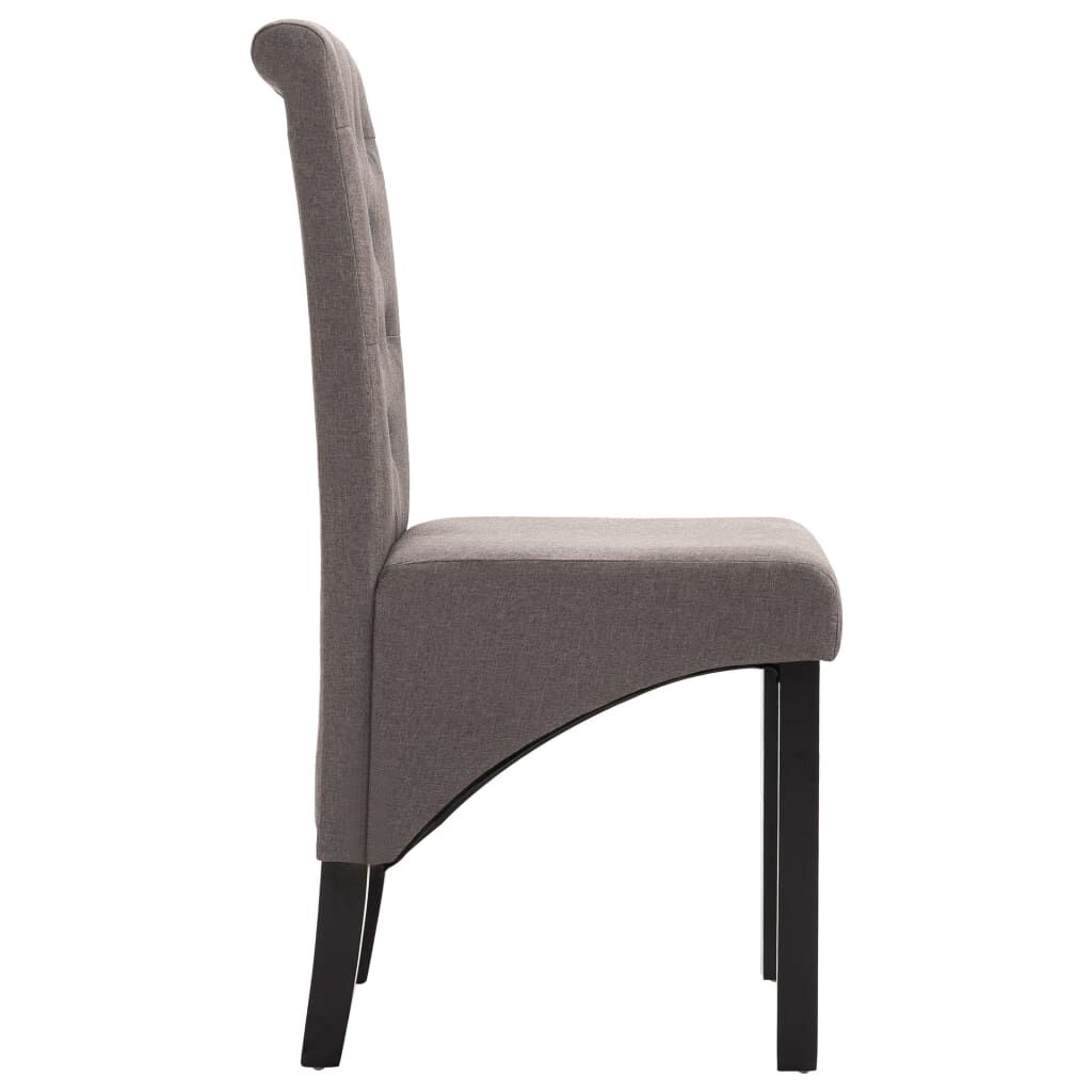 vidaXL Dining Chairs 2 pcs Taupe Fabric